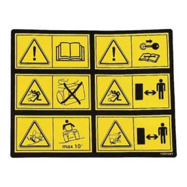 6 PICTOGRAPHS WARNING LABEL STIGA #114357428/1